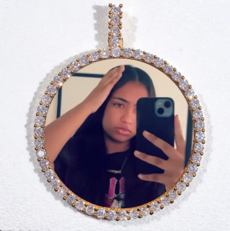 LARGE 3D CIRCLE CUSTOM PICTURE PENDANT sold by The GUU Shop