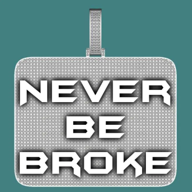 CUSTOM LETTER NECKLACE 3D BIG SQUARE sold by The GUU Shop