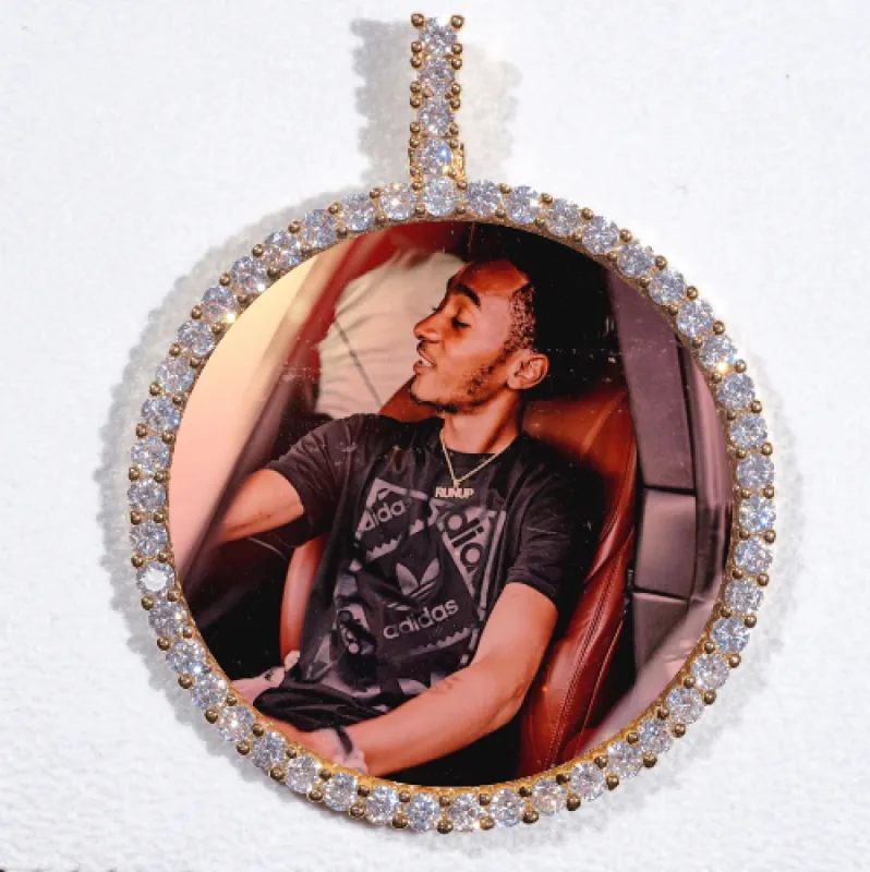 LARGE 3D CIRCLE CUSTOM PICTURE PENDANT sold by The GUU Shop