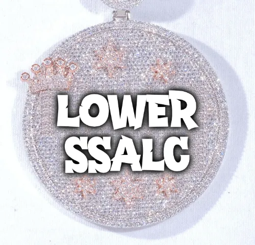 CUSTOM LETTER NECKLACE 3D BIG CROWN DISC sold by The GUU Shop