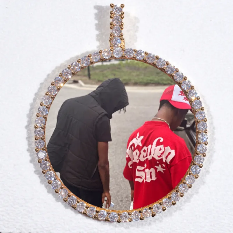 LARGE 3D CIRCLE CUSTOM PICTURE PENDANT sold by The GUU Shop