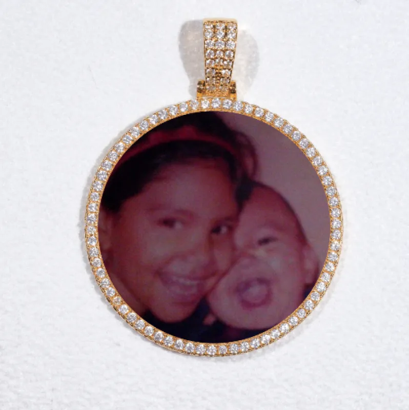 MEDIUM 3D CIRCLE CUSTOM PICTURE PENDANT sold by The GUU Shop
