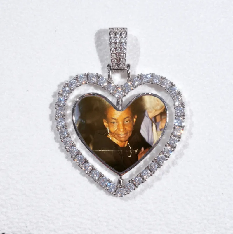 3D Spinning 2-Faced Heart Custom Picture Pendant sold by The GUU Shop