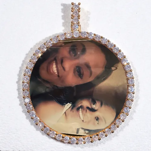 LARGE 3D CIRCLE CUSTOM PICTURE PENDANT sold by The GUU Shop