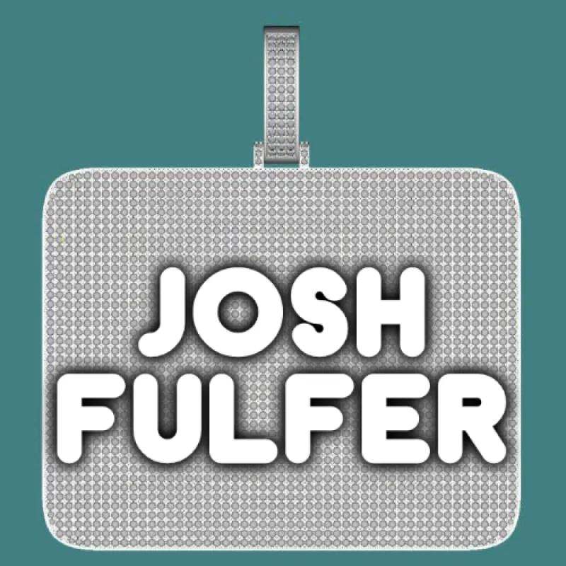 CUSTOM LETTER NECKLACE 3D BIG SQUARE sold by The GUU Shop