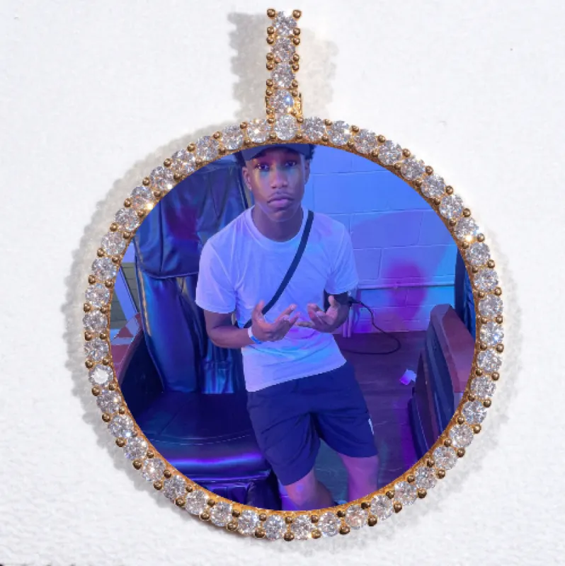 LARGE 3D CIRCLE CUSTOM PICTURE PENDANT sold by The GUU Shop