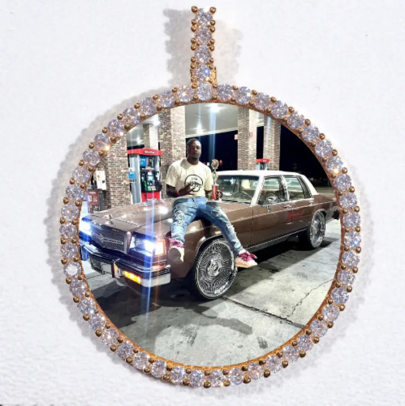 LARGE 3D CIRCLE CUSTOM PICTURE PENDANT sold by The GUU Shop