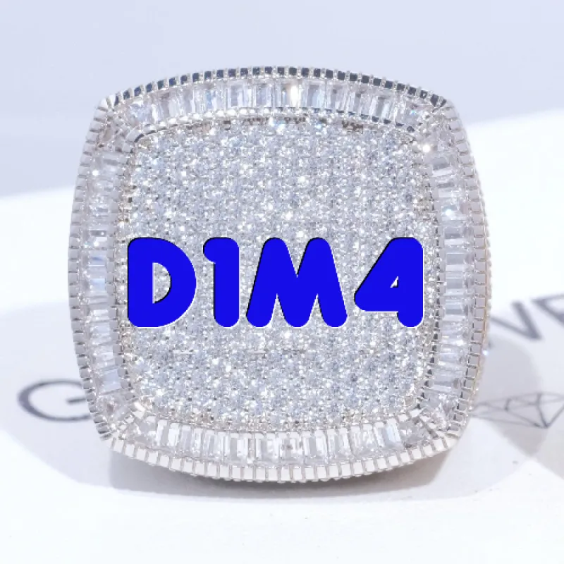 CUSTOM LETTER 3D ICED RING sold by The GUU Shop