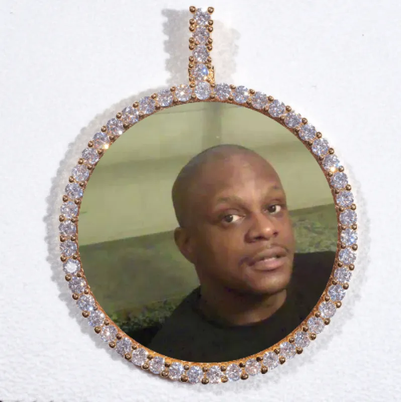 LARGE 3D CIRCLE CUSTOM PICTURE PENDANT sold by The GUU Shop