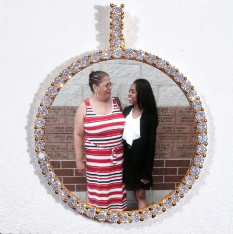 LARGE 3D CIRCLE CUSTOM PICTURE PENDANT sold by The GUU Shop