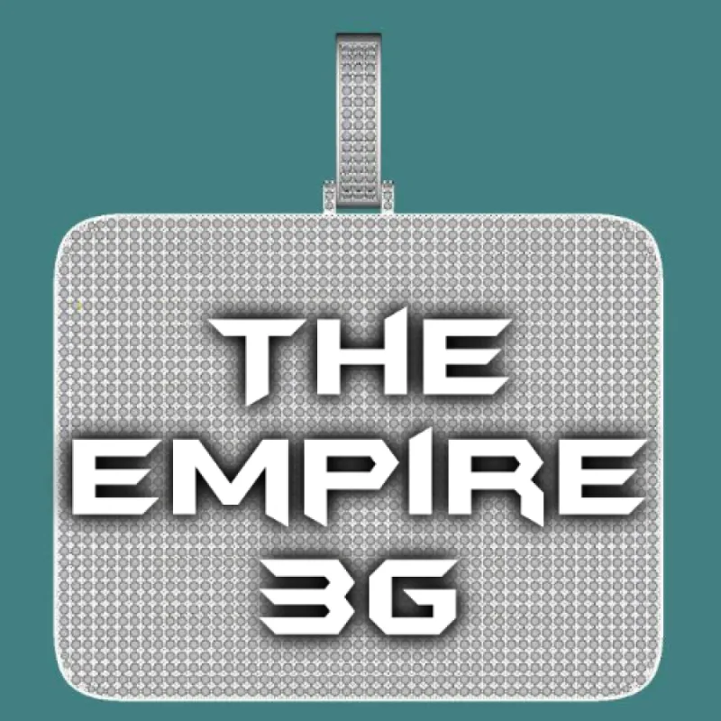 CUSTOM LETTER NECKLACE 3D BIG SQUARE sold by The GUU Shop