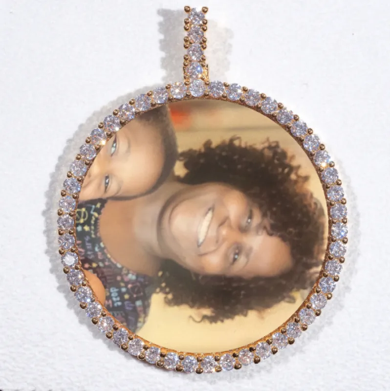 LARGE 3D CIRCLE CUSTOM PICTURE PENDANT sold by The GUU Shop
