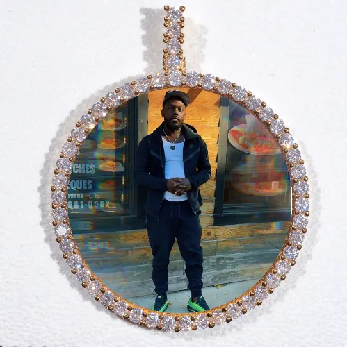 LARGE 3D CIRCLE CUSTOM PICTURE PENDANT sold by The GUU Shop