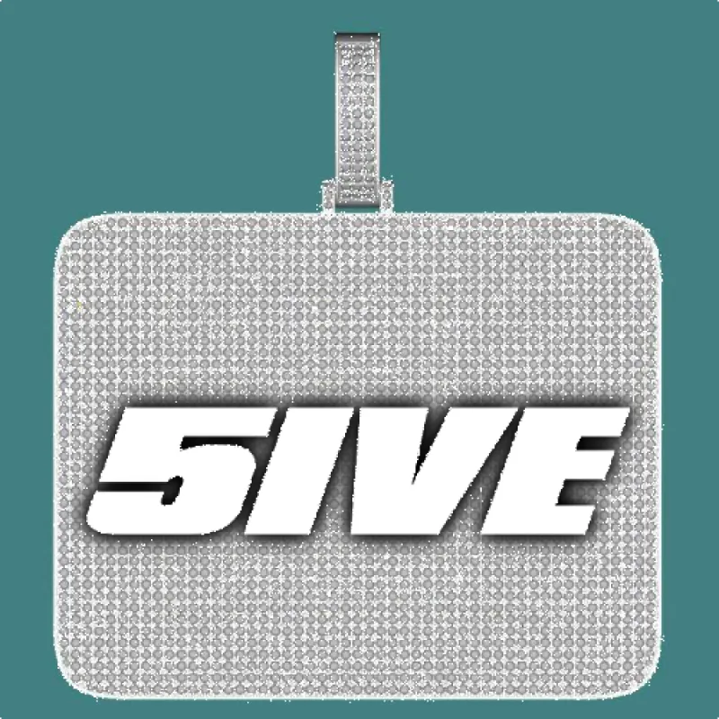 CUSTOM LETTER NECKLACE 3D BIG SQUARE sold by The GUU Shop