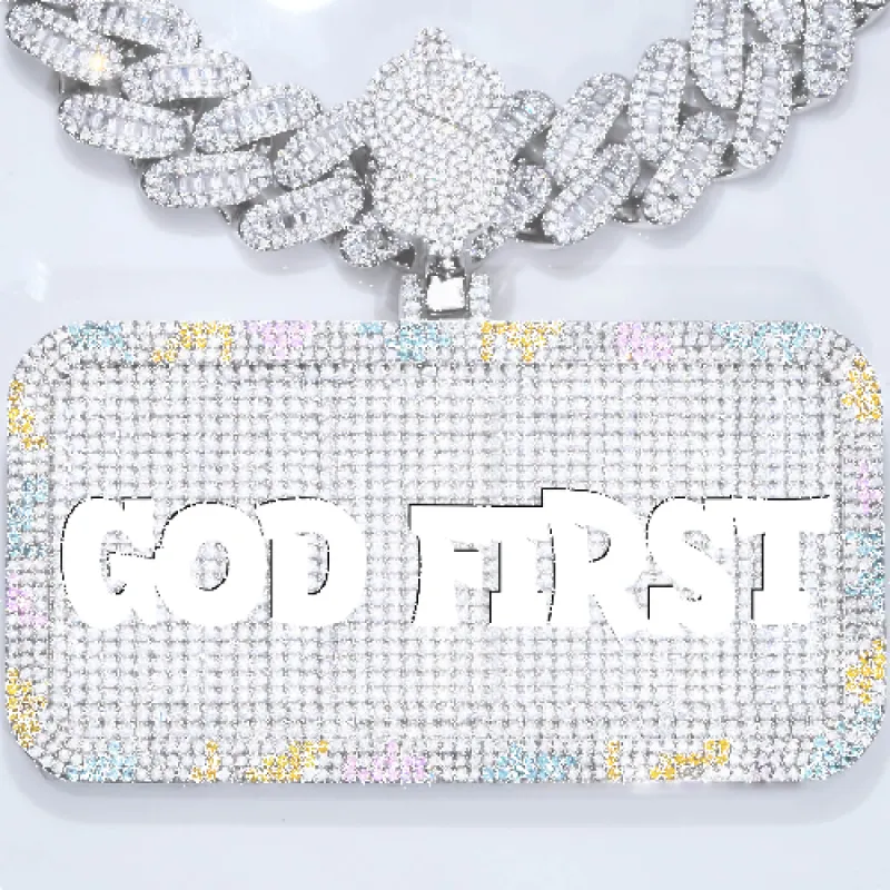 CUSTOM LETTER NECKLACE 3D COLORFUL SQUARE sold by The GUU Shop