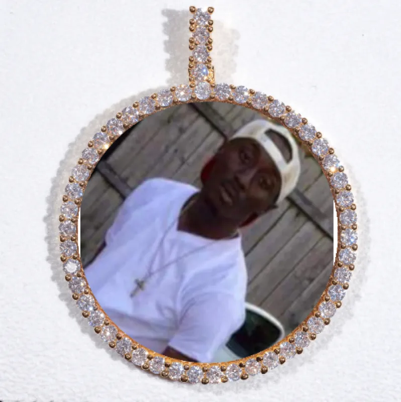 LARGE 3D CIRCLE CUSTOM PICTURE PENDANT sold by The GUU Shop