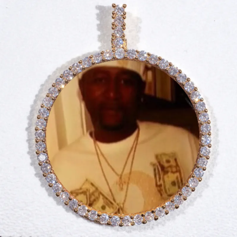 LARGE 3D CIRCLE CUSTOM PICTURE PENDANT sold by The GUU Shop