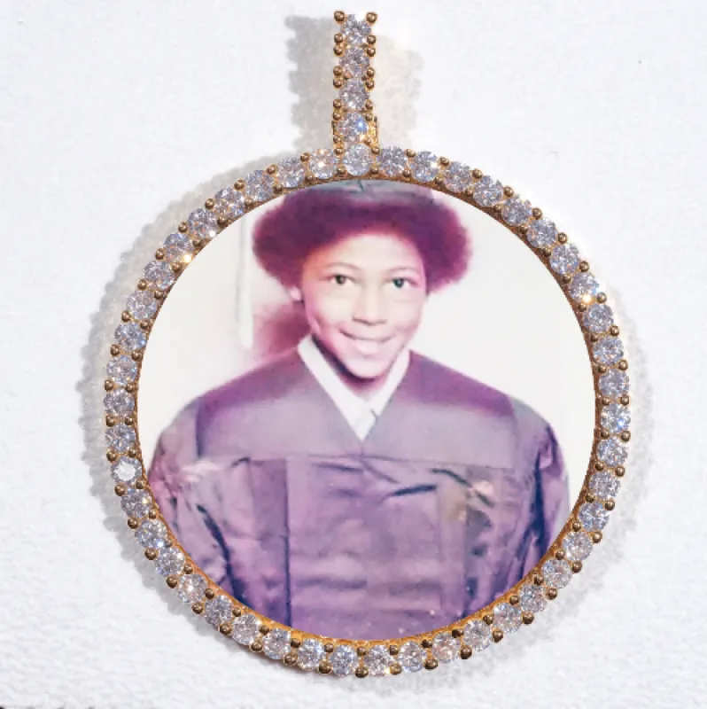 LARGE 3D CIRCLE CUSTOM PICTURE PENDANT sold by The GUU Shop