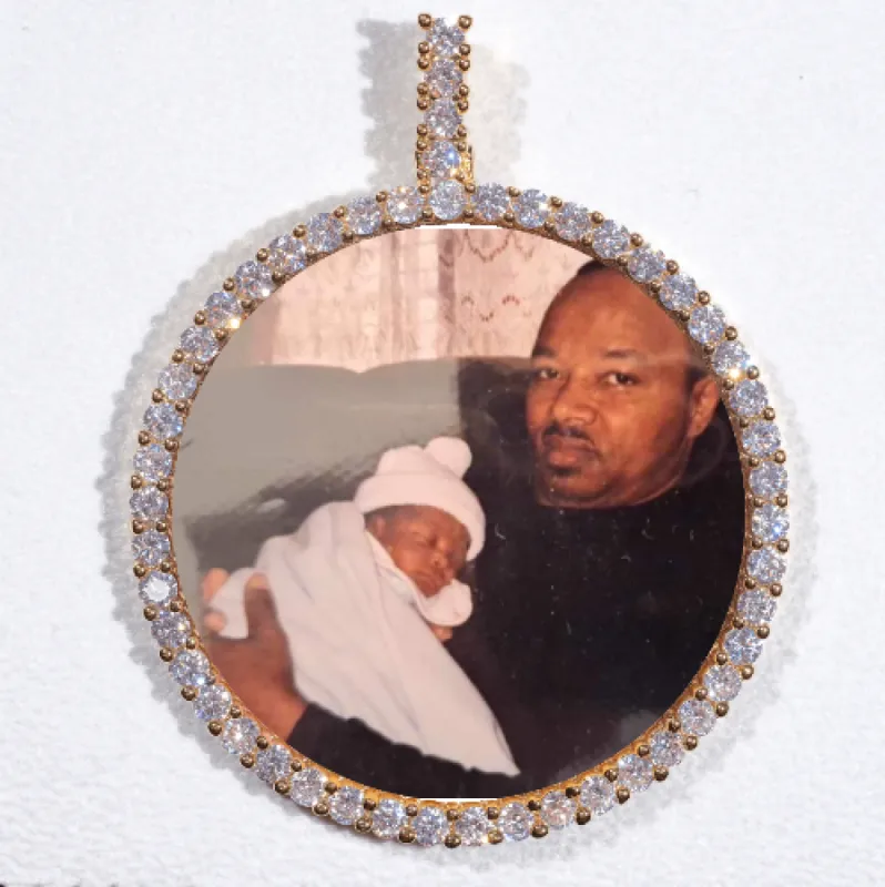 LARGE 3D CIRCLE CUSTOM PICTURE PENDANT sold by The GUU Shop