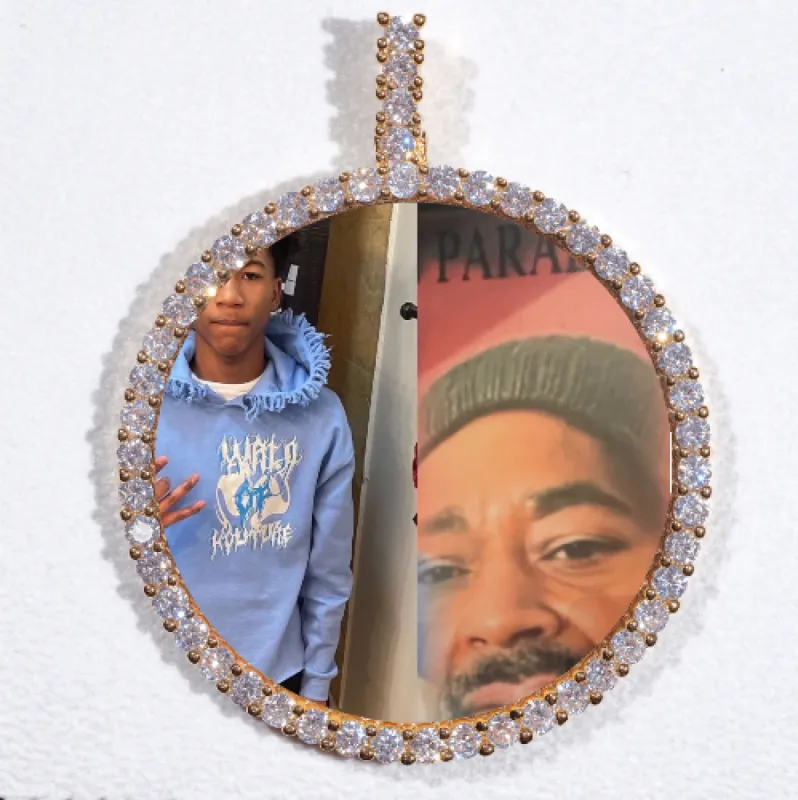 LARGE 3D CIRCLE CUSTOM PICTURE PENDANT sold by The GUU Shop