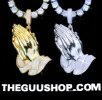 925S & VVS Moissanite Praying Hand Necklace sold by The GUU Shop