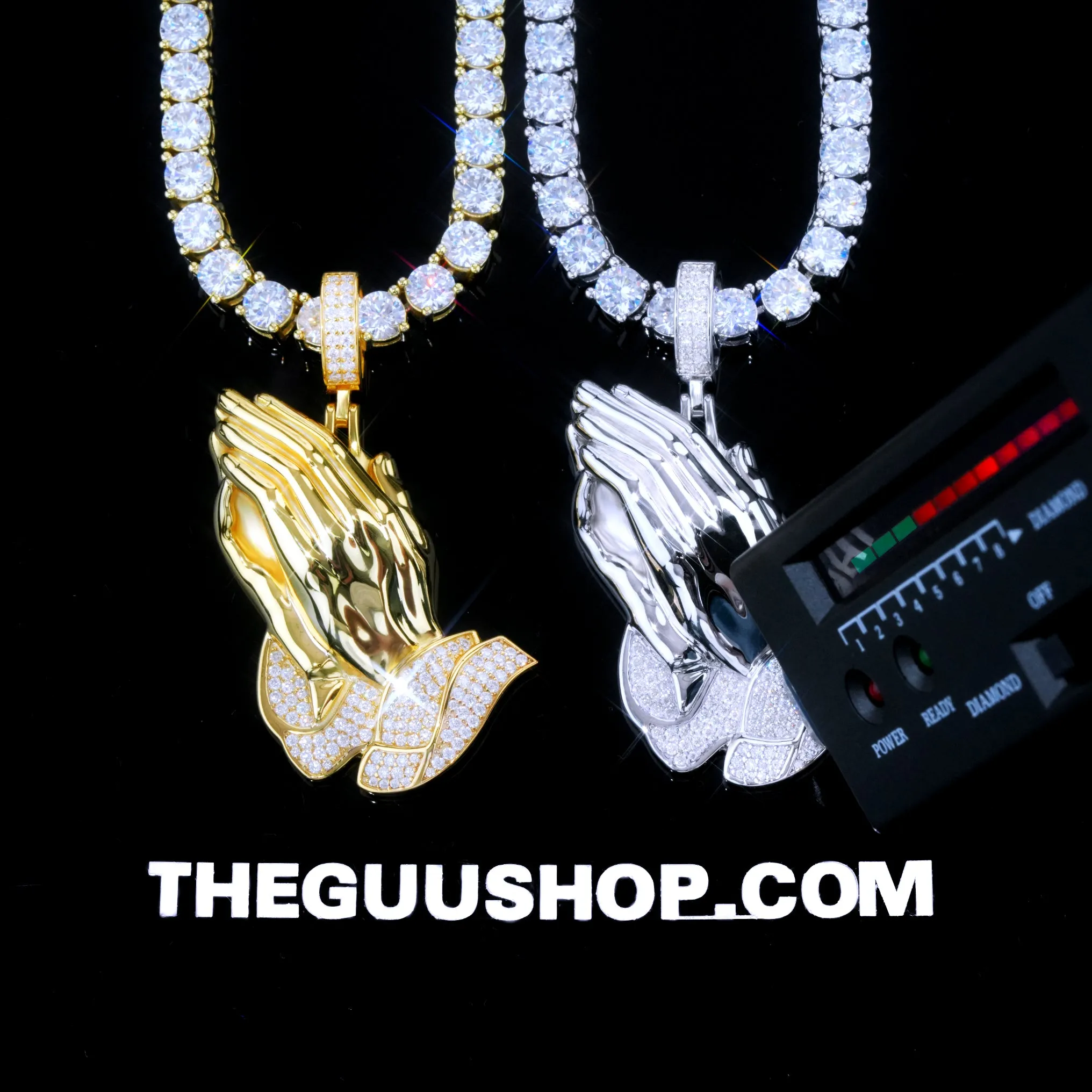 925S & VVS Moissanite Praying Hand Necklace sold by The GUU Shop