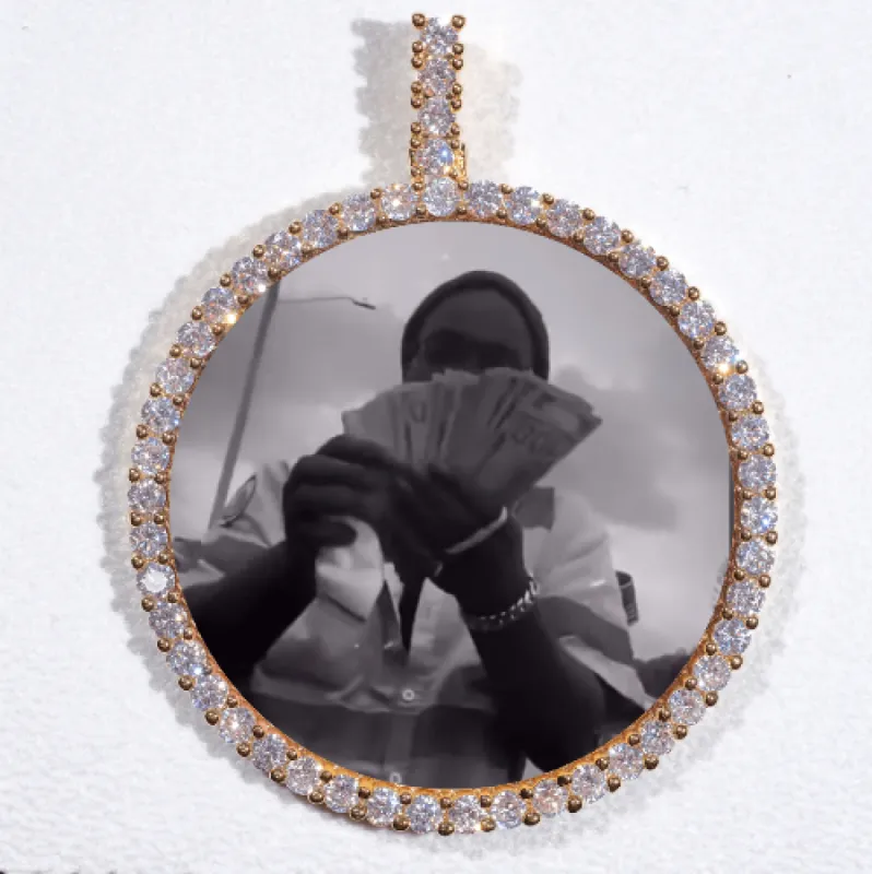 LARGE 3D CIRCLE CUSTOM PICTURE PENDANT sold by The GUU Shop