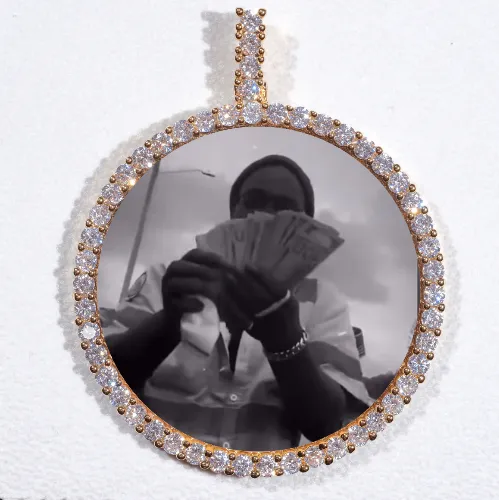 LARGE 3D CIRCLE CUSTOM PICTURE PENDANT sold by The GUU Shop