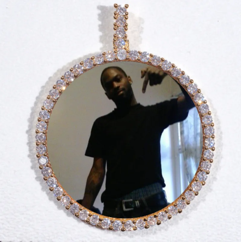 LARGE 3D CIRCLE CUSTOM PICTURE PENDANT sold by The GUU Shop
