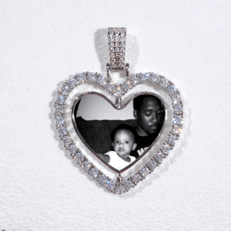 3D Spinning 2-Faced Heart Custom Picture Pendant sold by The GUU Shop