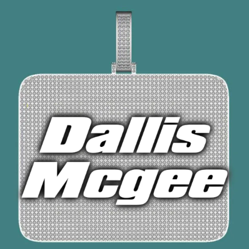 CUSTOM LETTER NECKLACE 3D BIG SQUARE sold by The GUU Shop