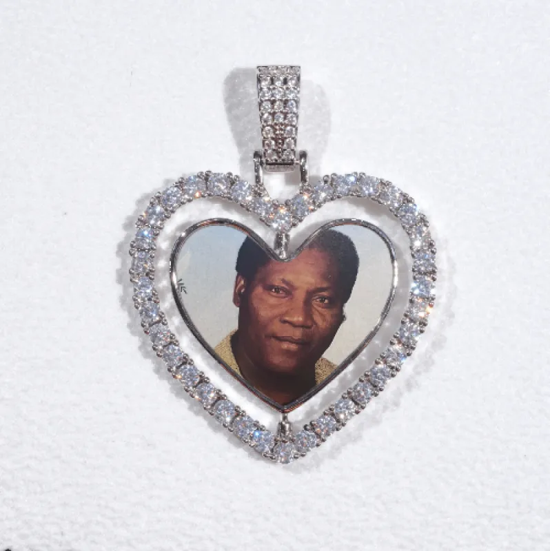 3D Spinning 2-Faced Heart Custom Picture Pendant sold by The GUU Shop