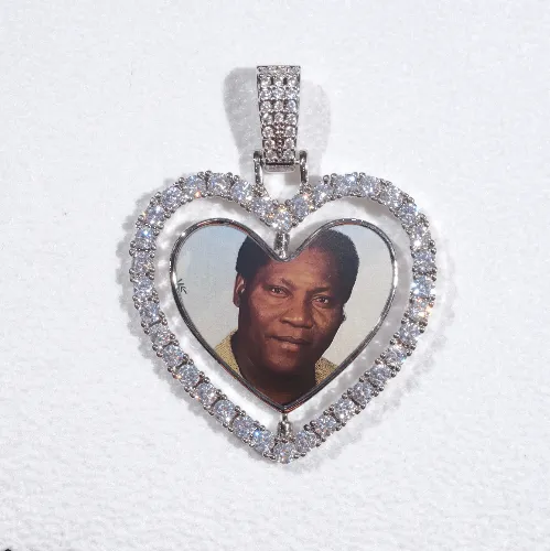 3D Spinning 2-Faced Heart Custom Picture Pendant sold by The GUU Shop