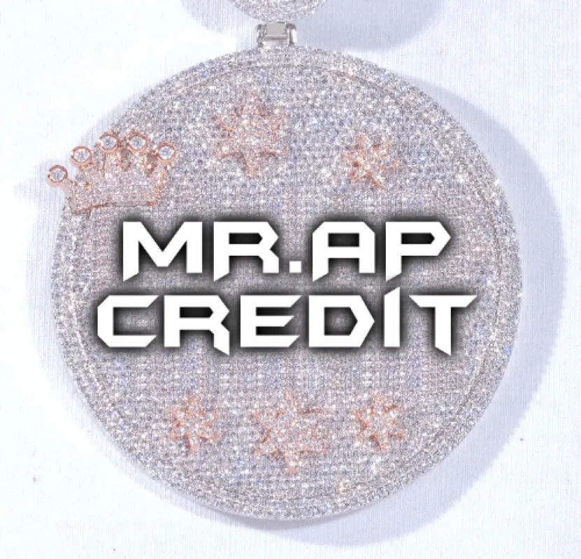 CUSTOM LETTER NECKLACE 3D BIG CROWN DISC sold by The GUU Shop