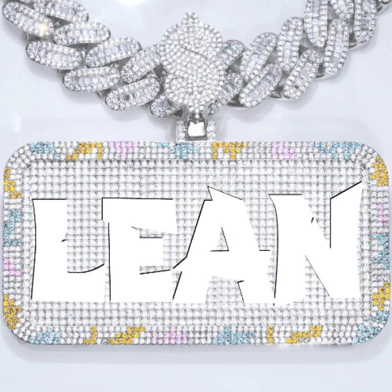 CUSTOM LETTER NECKLACE 3D COLORFUL SQUARE sold by The GUU Shop