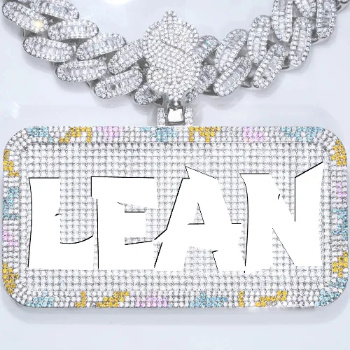 CUSTOM LETTER NECKLACE 3D COLORFUL SQUARE sold by The GUU Shop