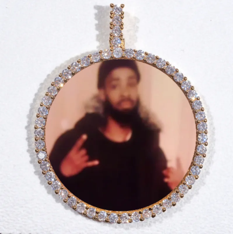 LARGE 3D CIRCLE CUSTOM PICTURE PENDANT sold by The GUU Shop