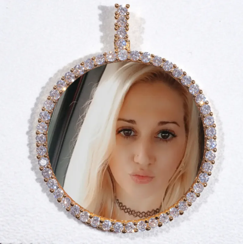 LARGE 3D CIRCLE CUSTOM PICTURE PENDANT sold by The GUU Shop