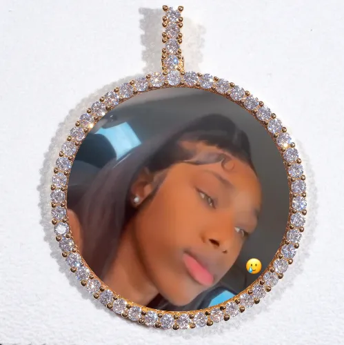 LARGE 3D CIRCLE CUSTOM PICTURE PENDANT sold by The GUU Shop