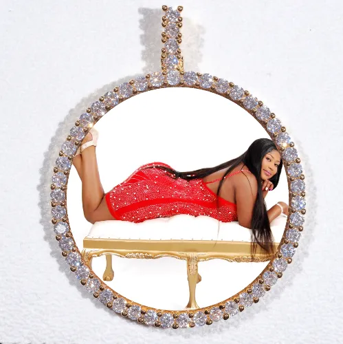 LARGE 3D CIRCLE CUSTOM PICTURE PENDANT sold by The GUU Shop