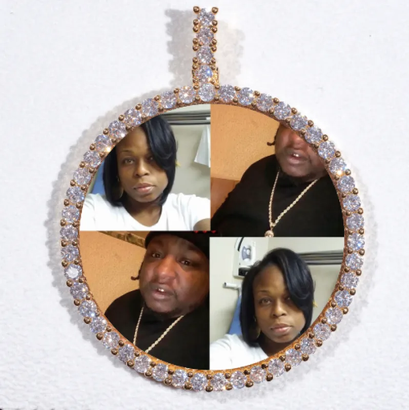 LARGE 3D CIRCLE CUSTOM PICTURE PENDANT sold by The GUU Shop