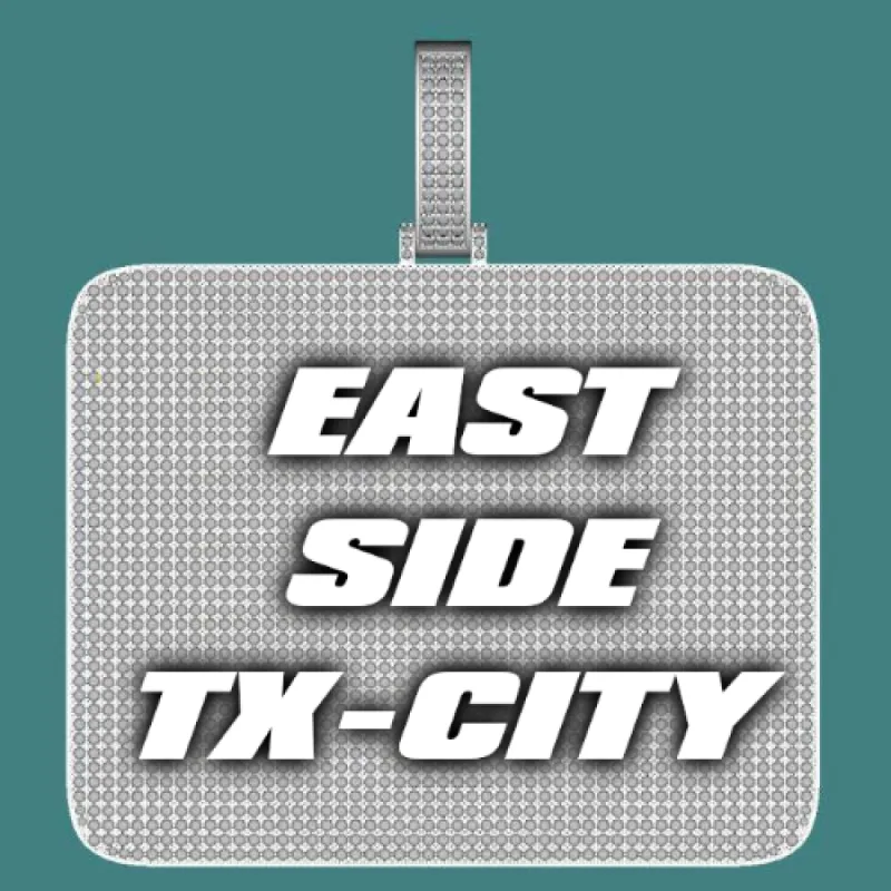 CUSTOM LETTER NECKLACE 3D BIG SQUARE sold by The GUU Shop