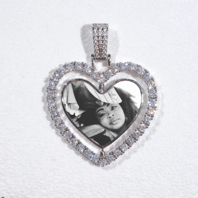 3D Spinning 2-Faced Heart Custom Picture Pendant sold by The GUU Shop