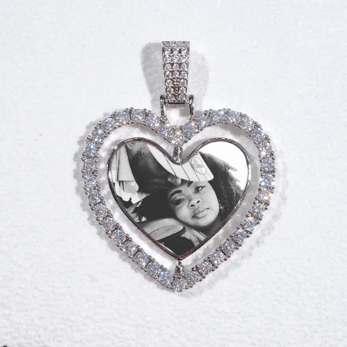 3D Spinning 2-Faced Heart Custom Picture Pendant sold by The GUU Shop