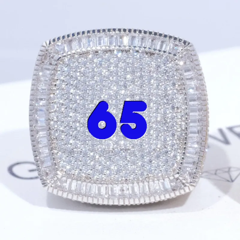 CUSTOM LETTER 3D ICED RING sold by The GUU Shop