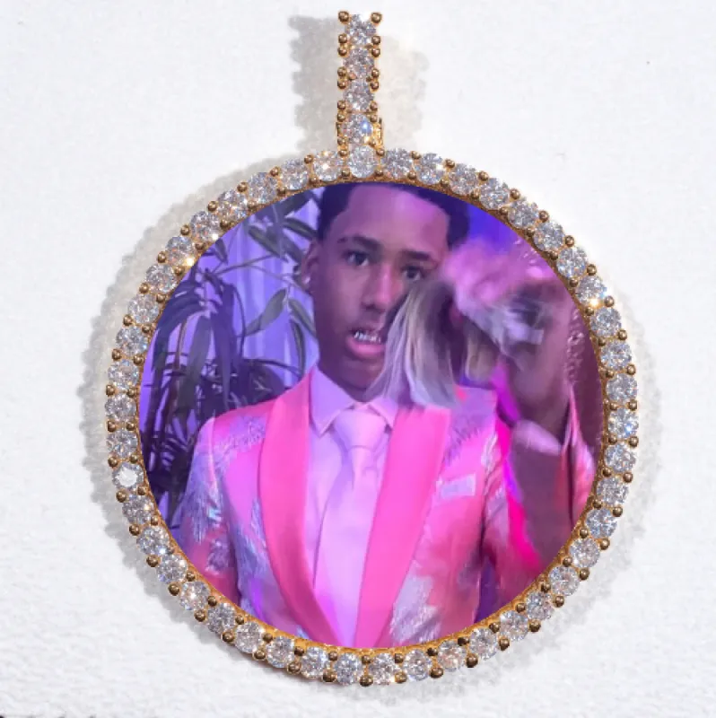 LARGE 3D CIRCLE CUSTOM PICTURE PENDANT sold by The GUU Shop