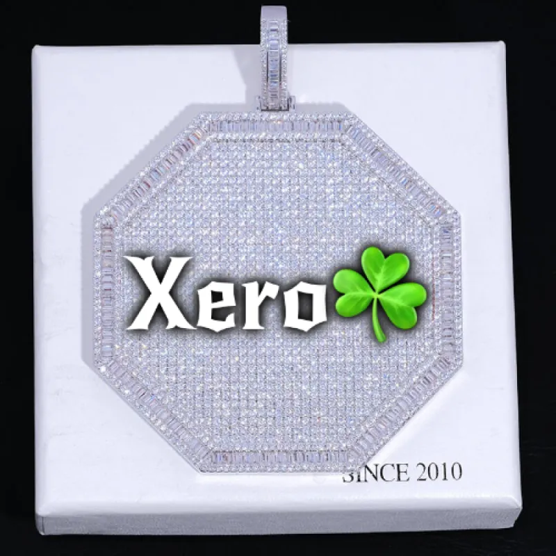 CUSTOM LETTER NECKLACE 3D BIG OCTAGON sold by The GUU Shop