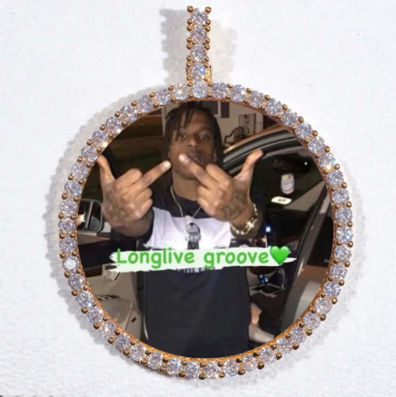 LARGE 3D CIRCLE CUSTOM PICTURE PENDANT sold by The GUU Shop