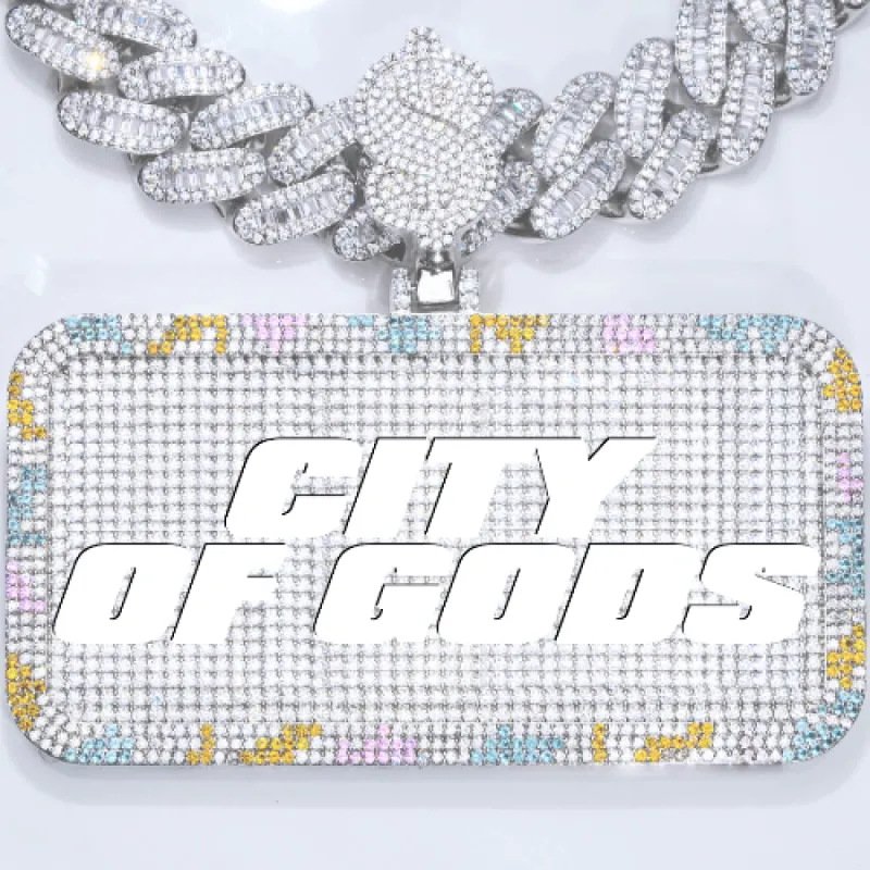 CUSTOM LETTER NECKLACE 3D COLORFUL SQUARE sold by The GUU Shop