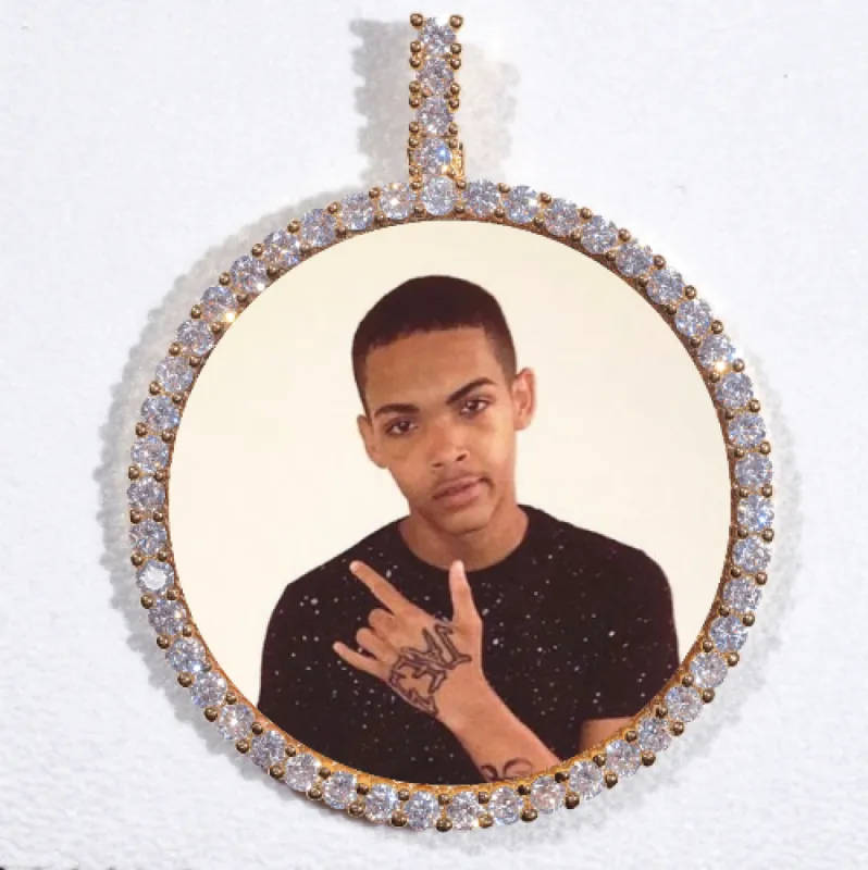 LARGE 3D CIRCLE CUSTOM PICTURE PENDANT sold by The GUU Shop